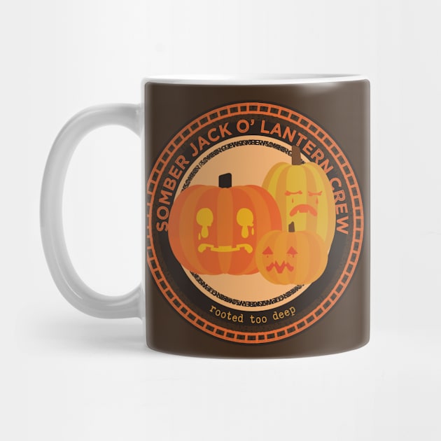 Somber Jack O' Lantern Crew [Round Stamp] by deadbeatprince typography